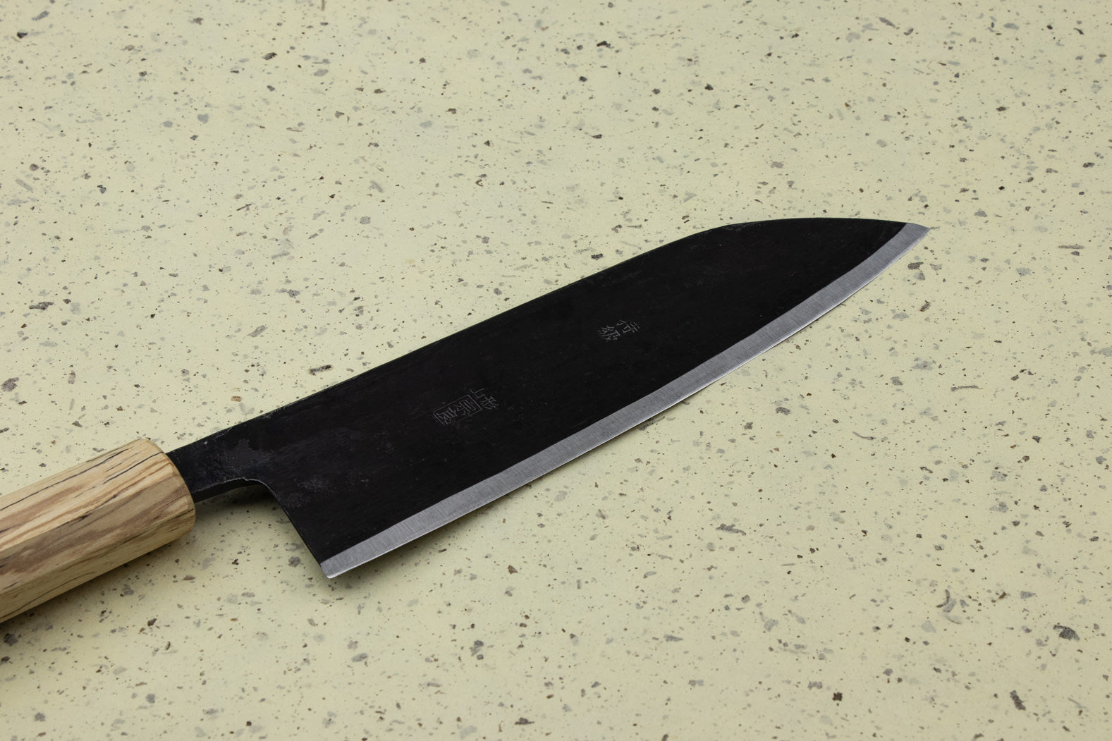 Suzuki Uchi Hamono Shirogami Kurouchi Single Bevel Santoku 165mm from Suzuki Uchi Hamono