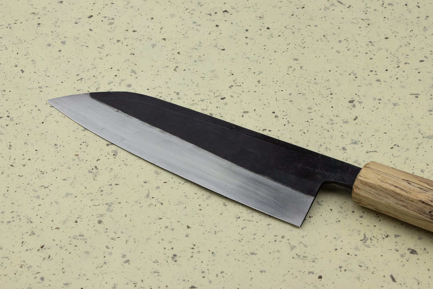 Suzuki Uchi Hamono Shirogami Kurouchi Single Bevel Santoku 165mm from Suzuki Uchi Hamono