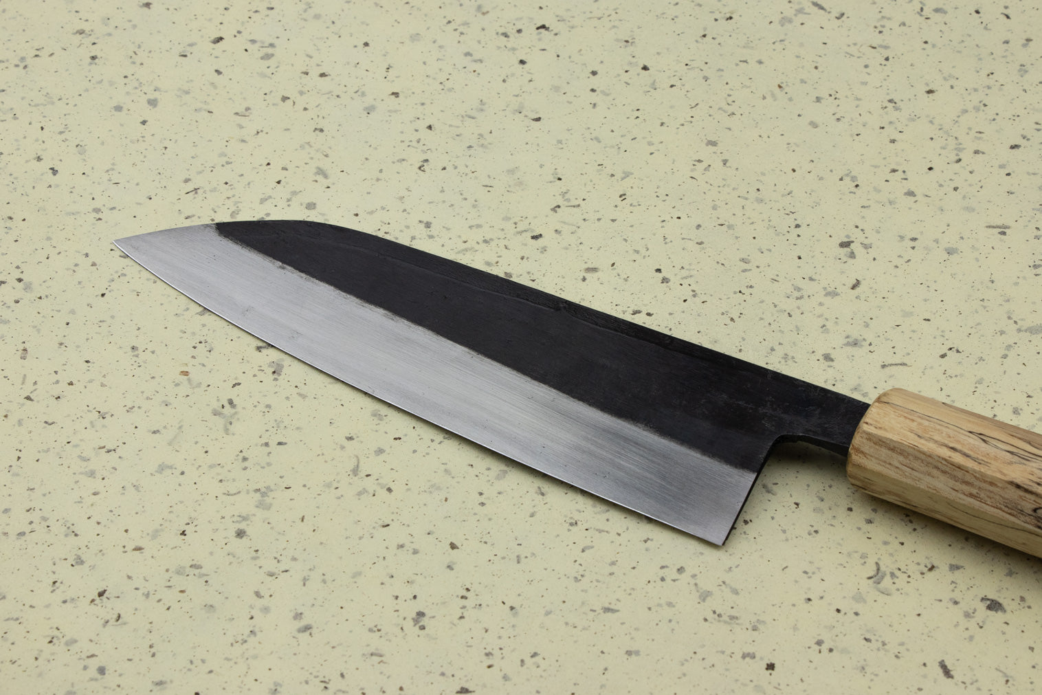 Suzuki Uchi Hamono Shirogami Kurouchi Single Bevel Santoku 165mm from Suzuki Uchi Hamono