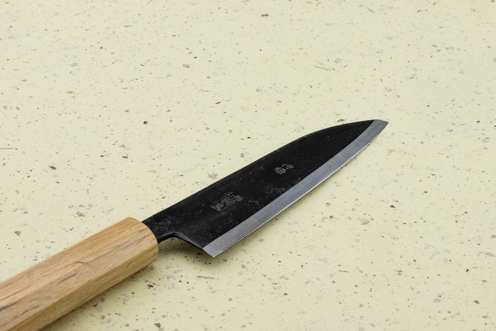 Suzuki Uchi Hamono Shirogami Kurouchi Single Bevel Ko-Santoku 135mm from Suzuki Uchi Hamono