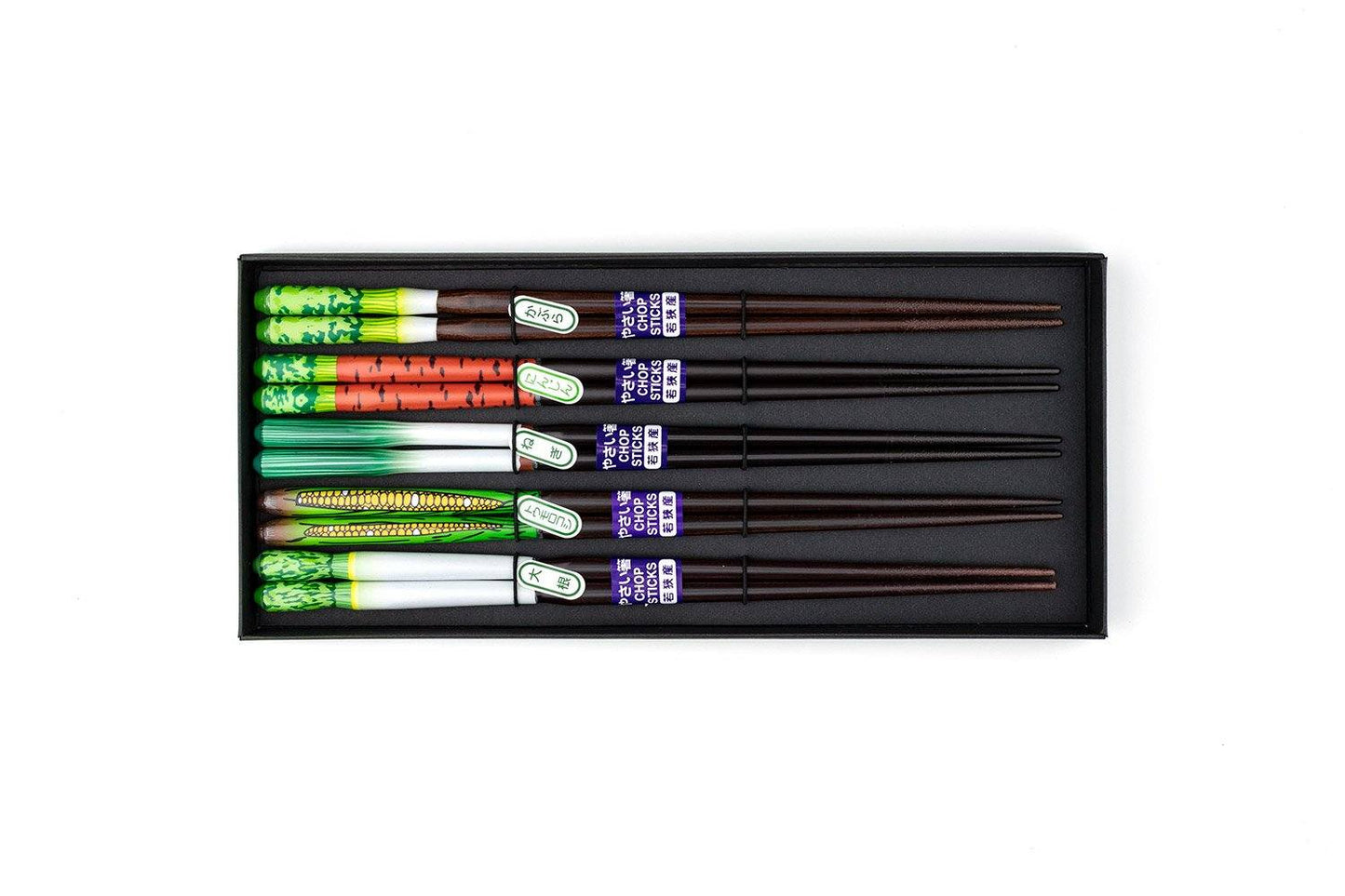 Wakasa Nuri Chopsticks Vegetable 5 piece Set from Wakasa Chopsticks