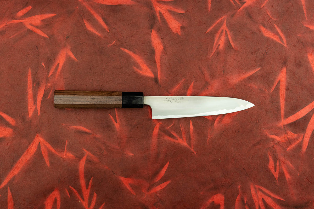 Toshihiro Wakui Shirogami Stainless Migaki Petty 135mm from Toshihiro Wakui