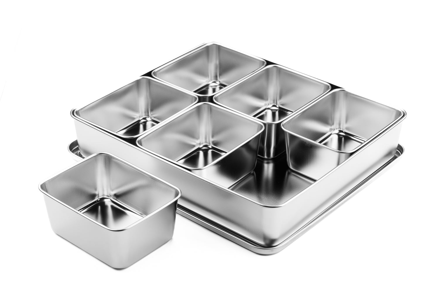 Stainless Yakumi Pan - 6 Compartments from Todai