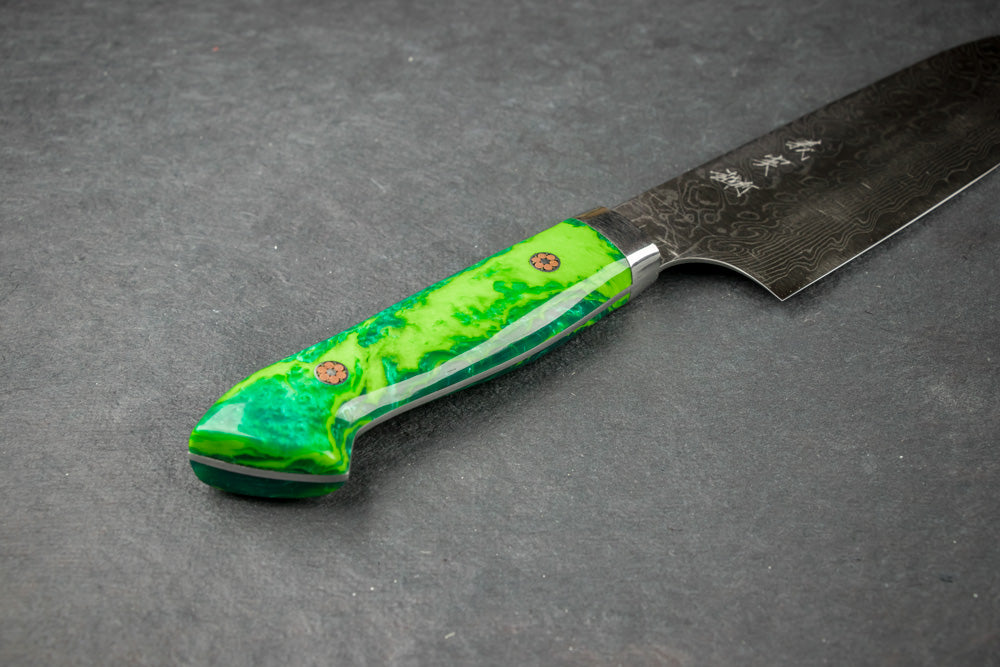Yoshimi Kato SG2 Damascus Migaki Western Santoku 165mm from Yoshimi Kato